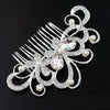 Crystal Rhinestone Flower Hair Clip Comb Pin For Wedding